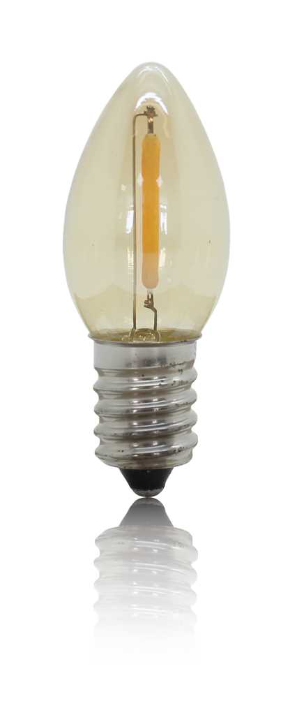 Bild von BP Filament LED Mini-Kerzenlampe gold E14 0,5W warm weiß gold