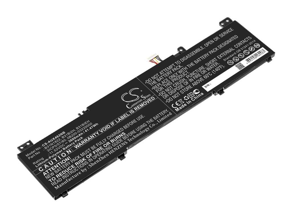 Bild von Laptopakku LiPoly 11,52V 3600mAh ersetzt Asus 0B200-03220000