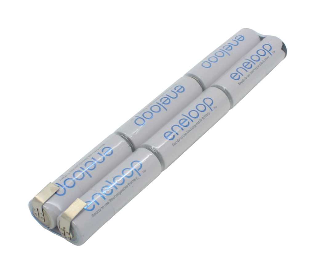 Bild von Akkupack NiMH 7,2V 2000mAh L2x3 HR-3UTGA Eneloop mit Lötfahnen